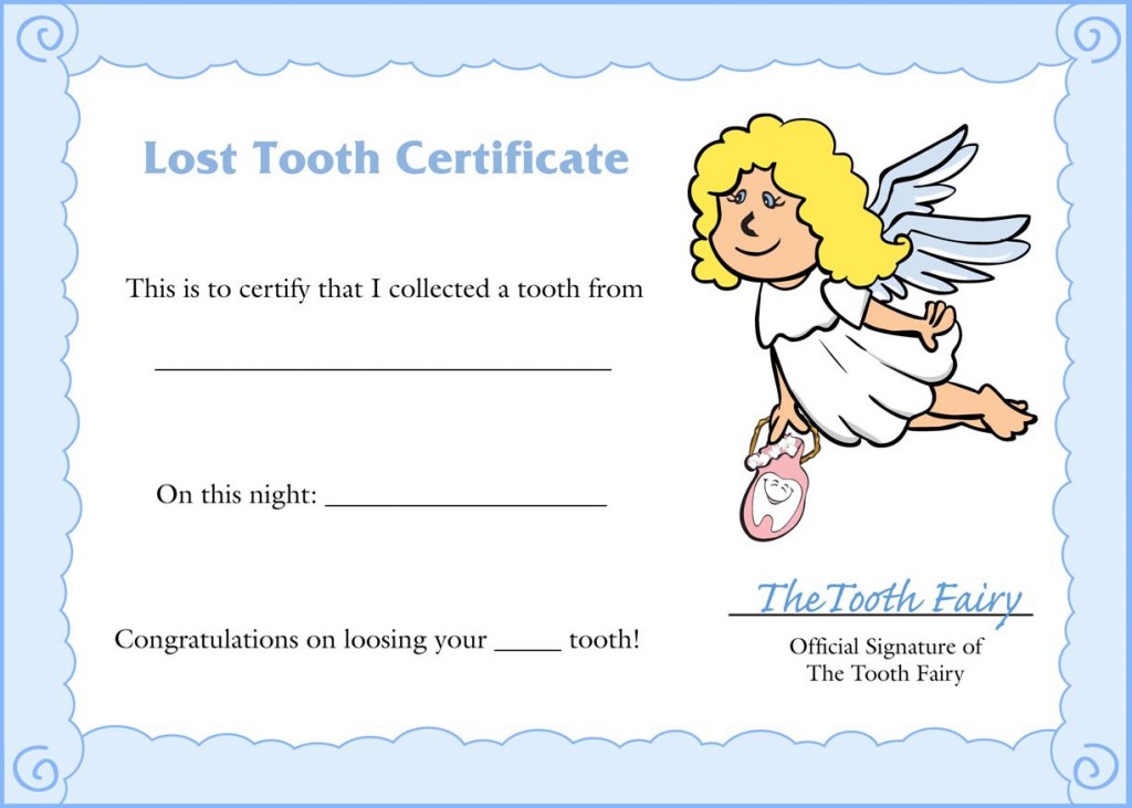Tooth-Fairy-Certificate