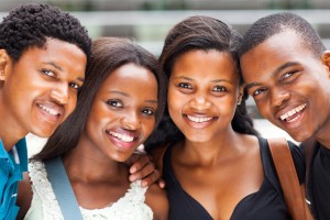 group of african american college students